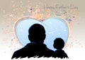 The silhouette of a father and son, a fatherÃ¢â¬â¢s day special.